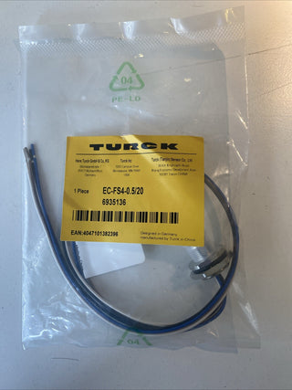 Turck Flanschstecker EC-FS4.5-0.5/20 | M12x1, 5-polig, IP67 | Neu0