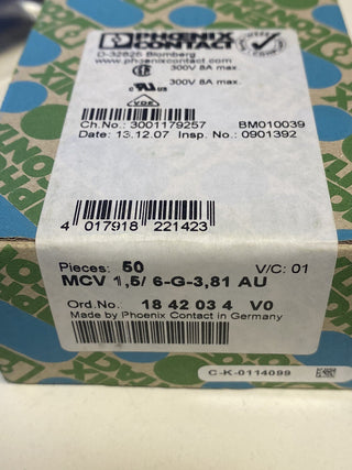 Phoenix Contact MCV 1,5/ 6-G-3,81 AU 1842034 Leiterplatten-Steckverbinder NEU0
