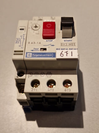 TELEMECANIQUE GV2-M05 GV2M05 0.63-1A IEC 947-2, 947-4-10