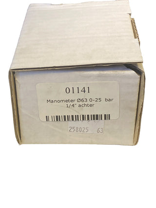 NEU Manometer waagerecht (CrNi/Ms) Ø 100mm, 0-25 bar | G 1/2" Edelstahl/Messing5