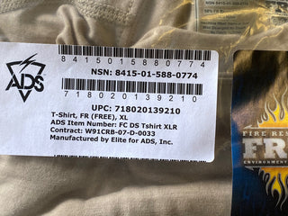 NEU USGI Army FREE Fire Resistant Elite PPE T-Shirt Desert Sand Größe X-Large4