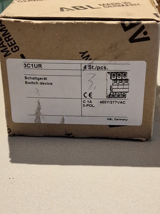 ABL Sursum 3C1UR Leitungsschutzschalter 3P 1A 480Y/277VAC Sicherungsautomat NEU6
