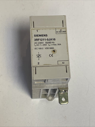 Siemens Halbleiterschütz SIRIUS 3RF1211-0JA16 (25A, 240V AC)0