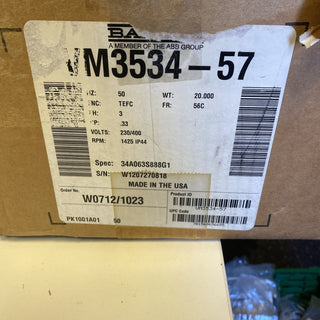 Baldor Reliance CM3534-57 Industriemotor 0,33HP 3~ AC Motor 230/400V NEU5