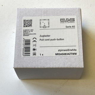 Jung NRSAS0834ZTWW Ruf-Zugtaster mit Schnur Alarmschalter Reinweiß Glänzend Neu1