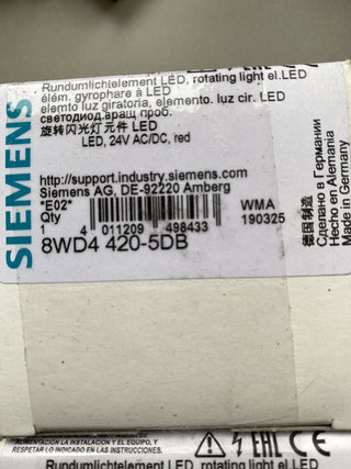 8WD4420-5DB, Signalsäule Rundumlichtelement LED rot, 24V AC/DC1