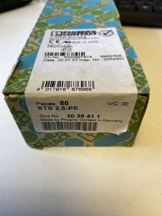 50x Phoenix Contact STS 2,5-PE 3036411 Schutzleiterklemme0