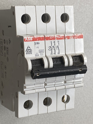 ABB S263 B10 Leitungsschutzschalter 3-polig 10A Sicherung – Gebraucht0