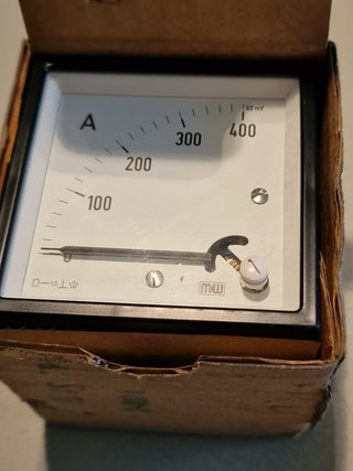 HOBUT D72SD Analog-Amperemeter | 0-400A AC | 72x72mm | NEU & OVP0