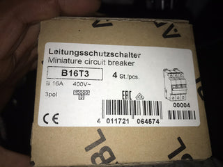 ABL SURSUM B16T3 Leitungsschutzschalter NEU | 3-polig, 16A, B-Charakteristik, 101