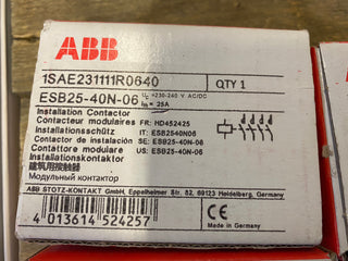 ABB ESB25-40N 25A 240V Installationsschütz 4-polig brummfrei1