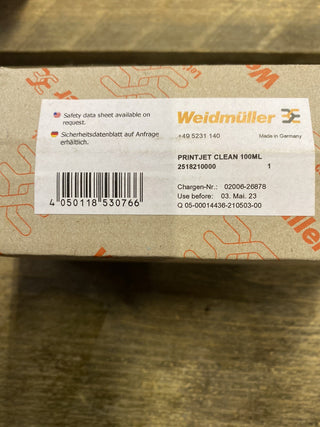 Weidmüller PrintJet Cleaner 100ml | 2518210000 | Reinigungsmittel für PrintJet1
