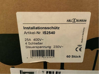 ABL Sursum IS2540 Installationsschütz 4 Schließer 25A 230V AC – TOP!3
