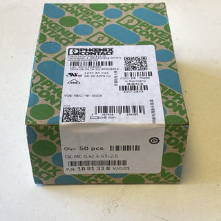 50x Phoenix Contact 1881338 Leiterplattenstecker FK-MC 0,5/ 3-ST-2,5 – NEU & OVP