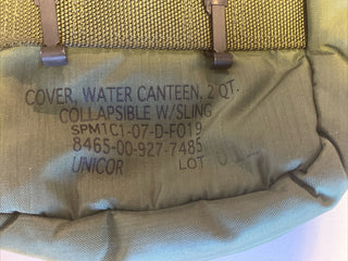 US MILITARY ISSUE 2 QT Canteen Cover mit Flasche olive drab neu12