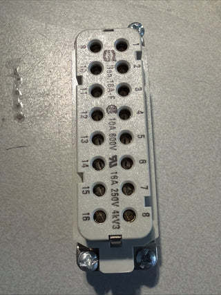 4x HARTING HAN 16A-F 10A 600V Steckverbinder5