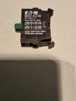 9x Eaton Hilf sschalterblock Frontbefestigung 6A/AC Federzuganschluss - M22-CK100