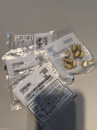 4X 10PCS SMC KQ2H06-M5A Brass Push-to-Connect Tube Fitting,4