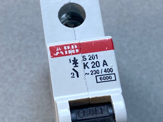 ABB S201-K20 Leitungsschutzschalter 1-polig 20A Charakteristik K – Gebraucht1