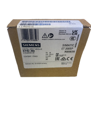 Siemens SIMATIC ET 200SP DI 8x 24V DC Standard Modul 6ES7131-6BF01-0BA0 NEU1