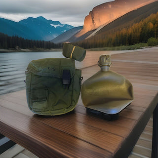 US MILITARY ISSUE 2 QT Canteen Cover mit Flasche olive drab neu0