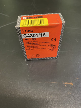 BTicino Luna C4301/16 Leitungsschutzschalter 16A 1P+N Magnetothermisch NEU0