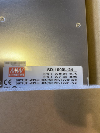 Mean Well SD-1000L-24 | DC/DC-Wandler 19-72V zu 24V 40A 960W | NEU & OVP1