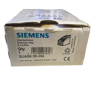 Siemens 3UA59 00-0G Thermisches Überlastrelais | 0,4 - 0,63 A | NEU & OVP1