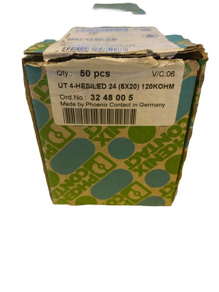 Phönix Sicherungsreihenklemme UT 4-HESILED 24 (5X20) 120KOHM Phönix Contact 32480
