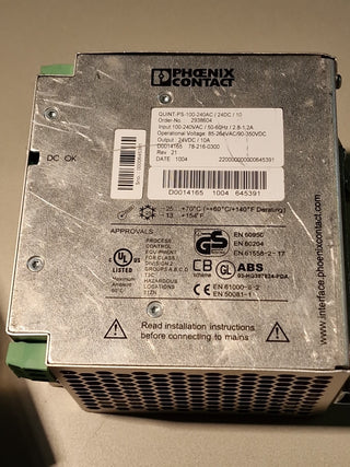 Phoenix Contact QUINT-PS-100-240AC/24DC/10 2938604 Stromversorgung Netzteil 10A1