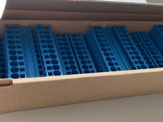 50x OMRON XW5T-P4.0-1.1-2BL Reihenklemme Doppelstock Push-In 4mm² Blau NEU1
