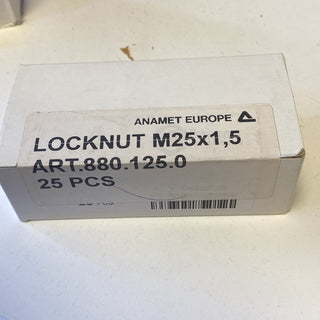 ANAMET EUROPE 880.125.0 LOCKNUT M25 BRASS (25 PCS) New2