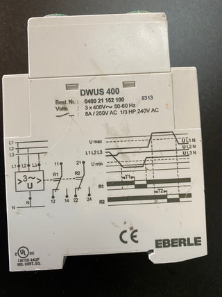 EBERLE DWUS 400-21 Phasenüberwachungsrelais 400V geb1