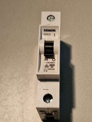 Siemens 5SX21 B6 Leitungsschutzschalter | Sicherungsautomat 1-polig 6A | Geprüft0