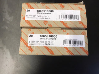 20x Weidmüller ZPS 2.5/1AN/QV/3 Kupplung – 1865910000 – NEU & OVP1