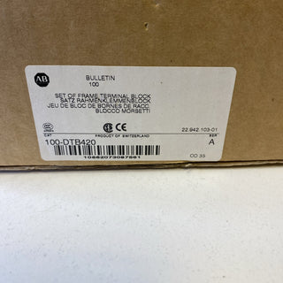 Allen-Bradley 100-DTB420 Rahmenklemmenblock Terminal Lug Kit – NEU & OVP1
