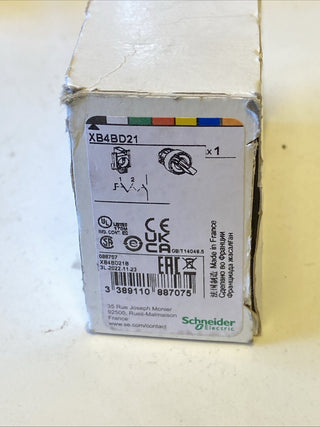 Schneider Electric XB4BD21 Harmony XB4BD21 Wahltaste Drehschalter Schwarz 2 x 900