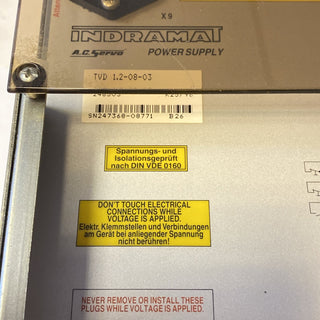 Indramat TVD 1.2-08-03 Versorgungsmodul Power Supply | NSN 247368-08771 | B266