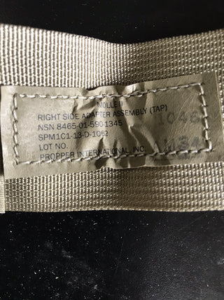 US GI ADAPTER, RIGHT SHOULDER, MULTICAM (OCP) NSN 8465-01-590-13453
