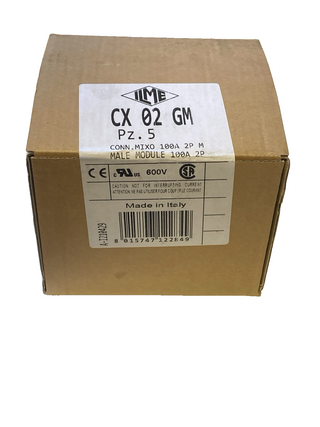 5x ILME CX 02 GM MIXO Module 2-polig 100A 1000V Stifteinsatz Crimp – NEU & OVP