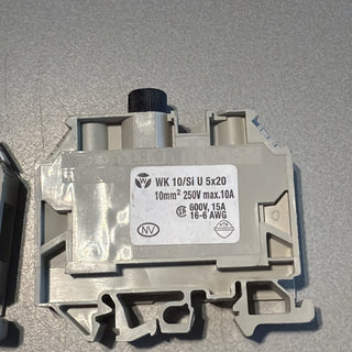 2x Wieland Sicherungs-Reihenklemme WK 10/Si U 5x20 (250V / 10A)0