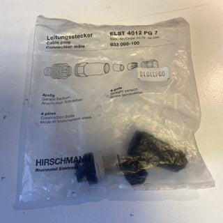 Hirschmann M12 Rundsteckverbinder Stecker 4-polig 4A neu1