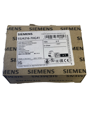 Siemens SENTRON 5SJ4216-7HG41 Leitungsschutzschalter LS-Schalter 2-polig C 16A U1