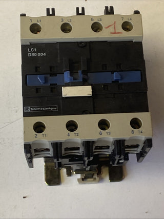Telemecanique LC1D80004F7 Leistungsschütz TeSys D – 110V AC – 125A – 4-polig (47