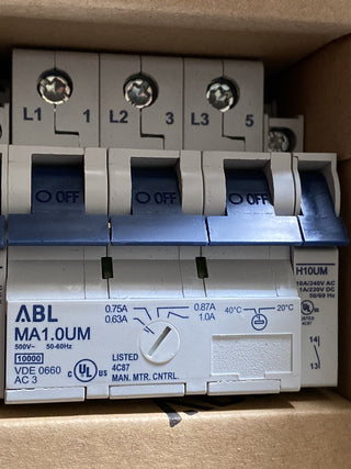 ABL Sursum MA1,0T1 Motorschutzschalter 0,63–1A 500V neu0