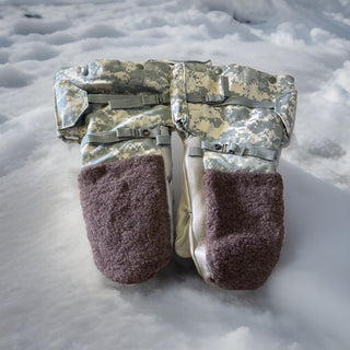 Vintage US Army Militär extrem kaltes Wetter Handschuhe Set Größe Medium mit Fut0