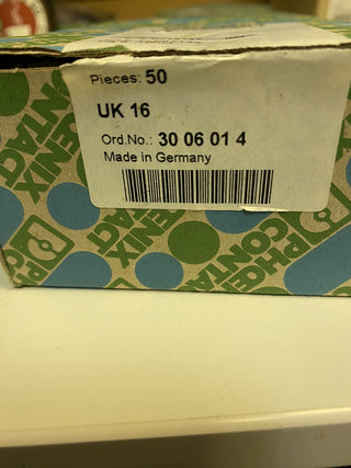50x NEU Phoenix Contact UK 16 (3006014) Durchgangs-Reihenklemme0