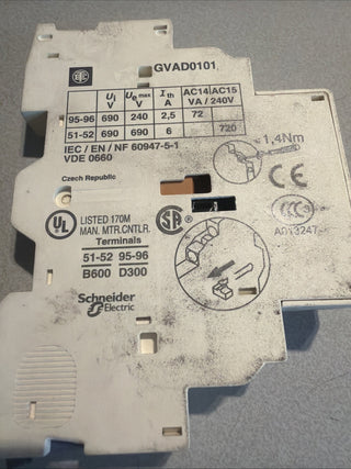 Schneider Electric TeSys GVAD0101 Hilfsschalterblock (2Ö / 2NC) –0