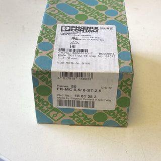 50x Phoenix Contact 1881383 FK-MC 0,5/ 8-ST-2,5 Leiterplattenstecker 8-polig NEU