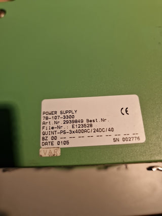 Phoenix contact Netzteil Quint PS-3x400AC/24DC/40 Befestigung angebrochen2